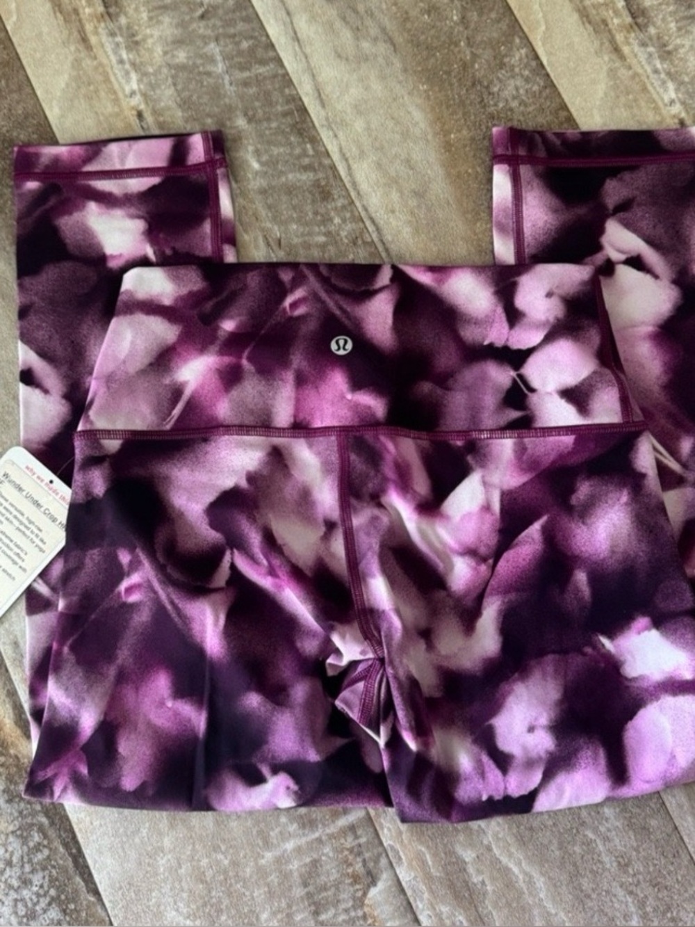 lululemon athletica Purple & White Cloud Print High-Rise Leggings